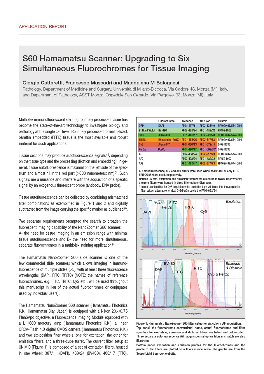 NanoZoomer application report / S60 six-color fluorescence