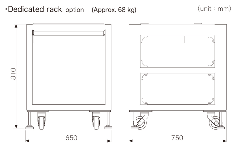 Dedicated rack dimensional outline