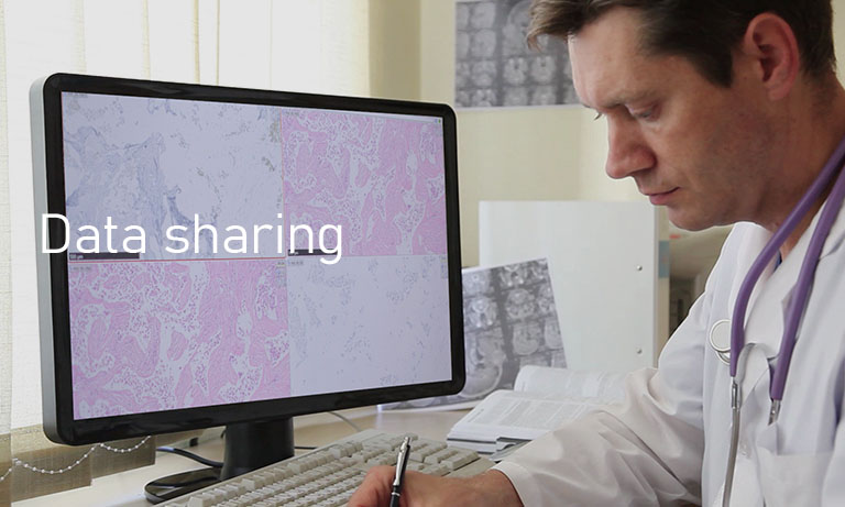NanoZoomer application routine data sharing